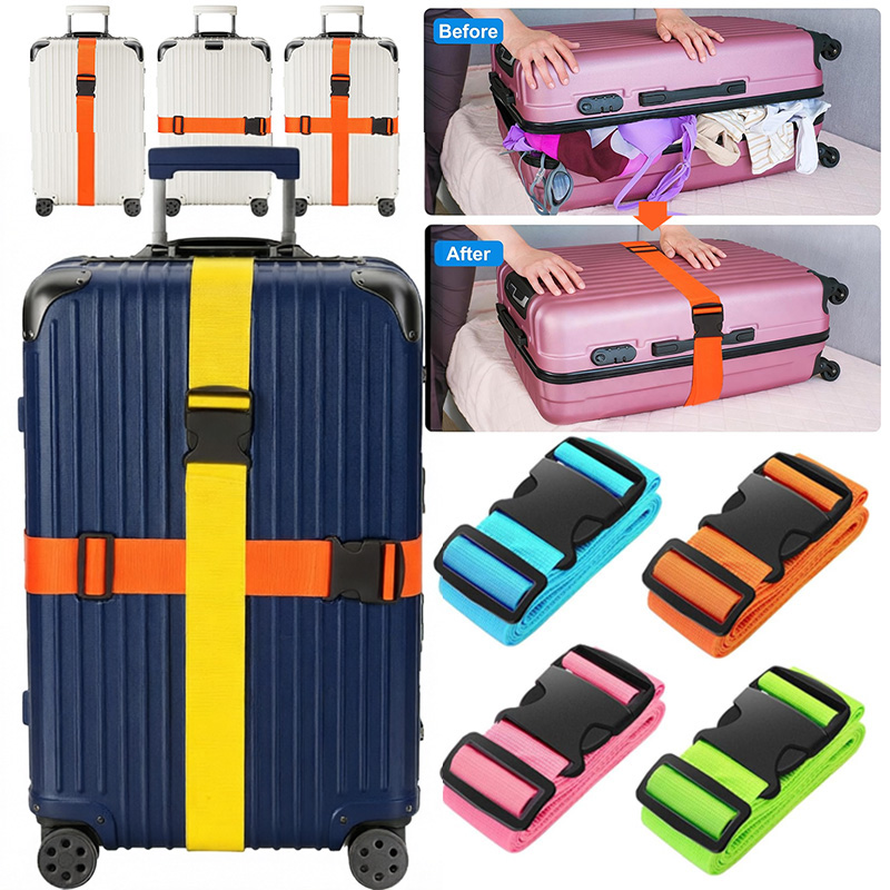 새로운 직선형 수하물 스트랩, 조절 가능한 버클이 있는 - Travel Accessories Luggage Straps 리뷰 및 가격
