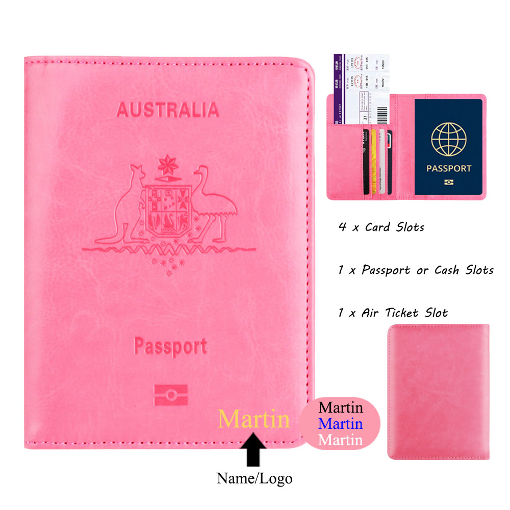 맞춤형 이름 호주 RFID 차단 PU 가죽 여권 홀더, - Travel Accessories Designer 리뷰 및 가격