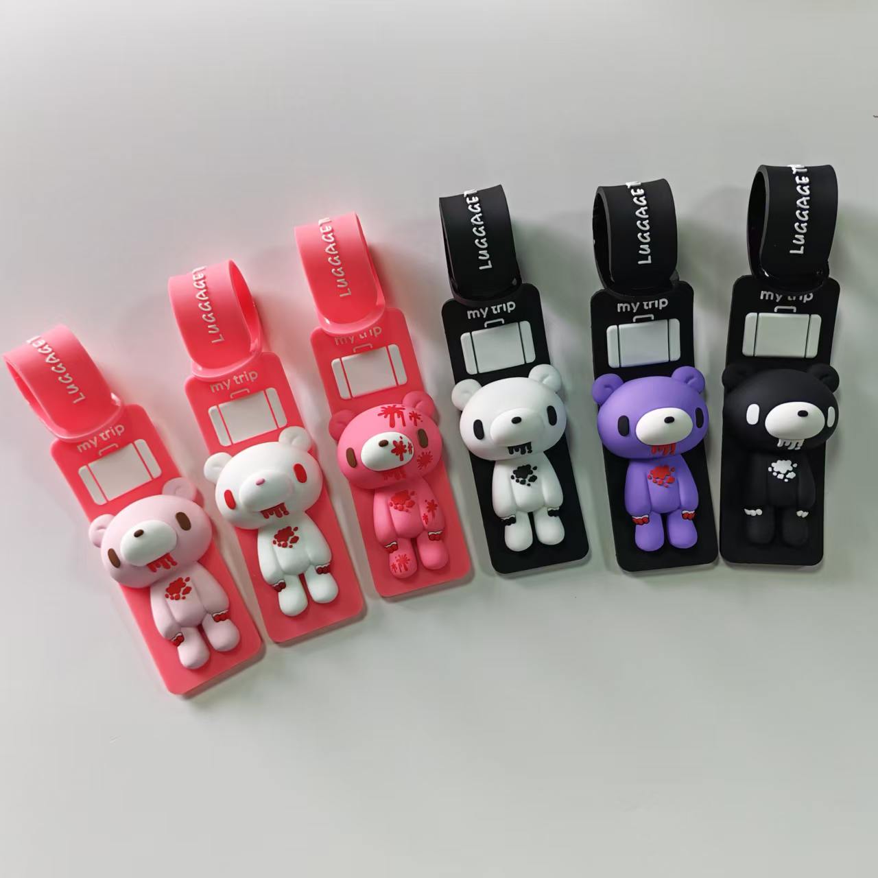 귀여운 만화 곰 실리콘 러기지 태그, 분실 방지 여행 - Travel Accessories Luggage Straps 리뷰 및 가격