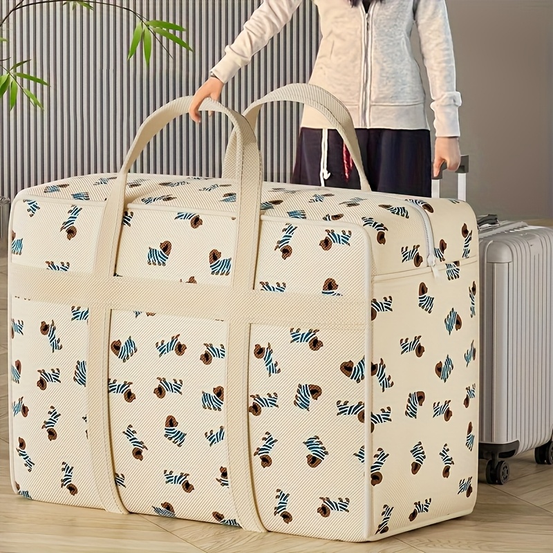 귀여운 강아지 무늬가 있는 접이식 여행용 수납 가방 1 - Travel Accessories Box 리뷰 및 가격