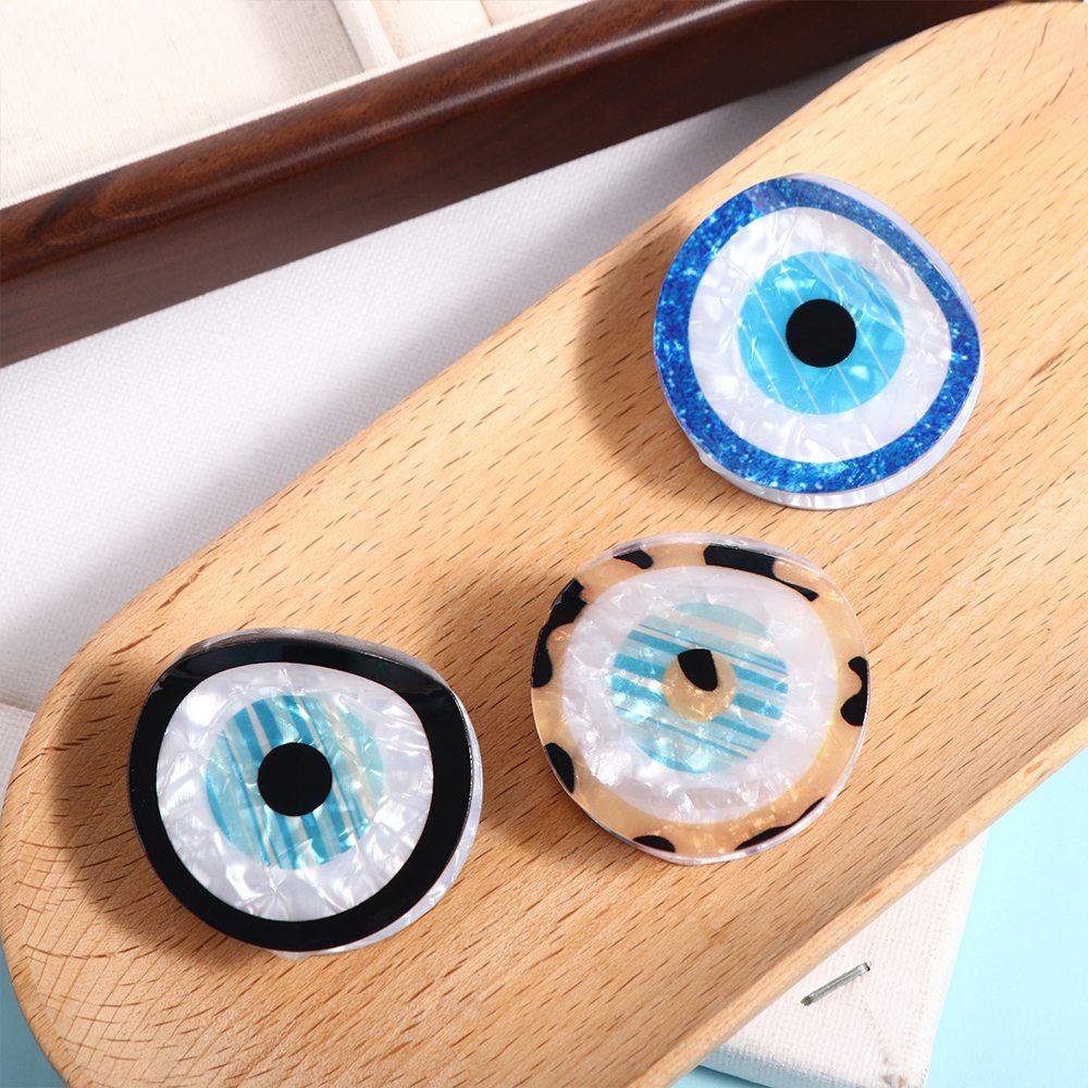 Travel Accessories Holder - 블루 악마 눈 머리 클로 머리핀,