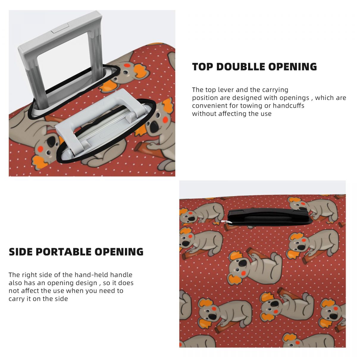 맞춤형 귀여운 호주 코알라 곰 여행 가방 커버 보호대  - Travel Accessories Australia 리뷰 및 가격