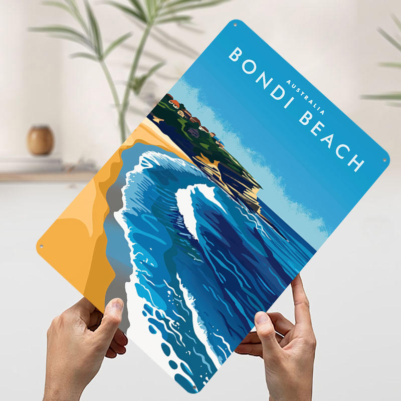 본다비 비치 호주 여행 포스터 맞춤형 빈티지 금속 간판 - Travel Accessories Australia 리뷰 및 가격