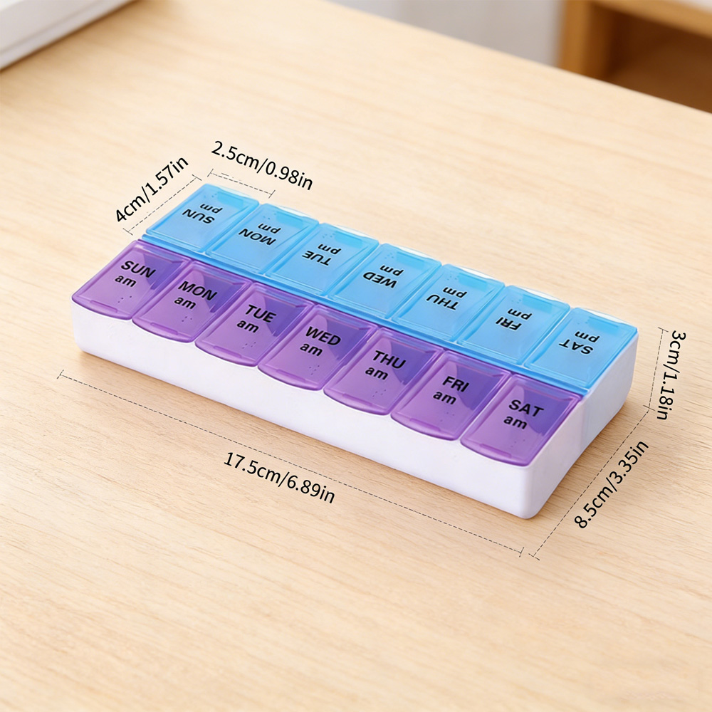 14개의 칸막이가 있는 독립형 알약 케이스 휴대용 약통 - Travel Accessories Box 리뷰 및 가격