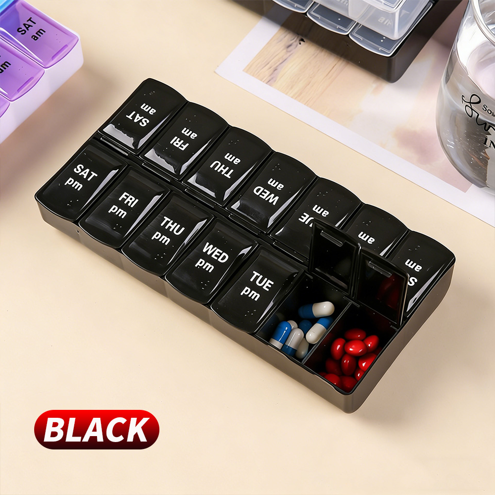 14개의 칸막이가 있는 독립형 알약 케이스 휴대용 약통 - Travel Accessories Box 리뷰 및 가격