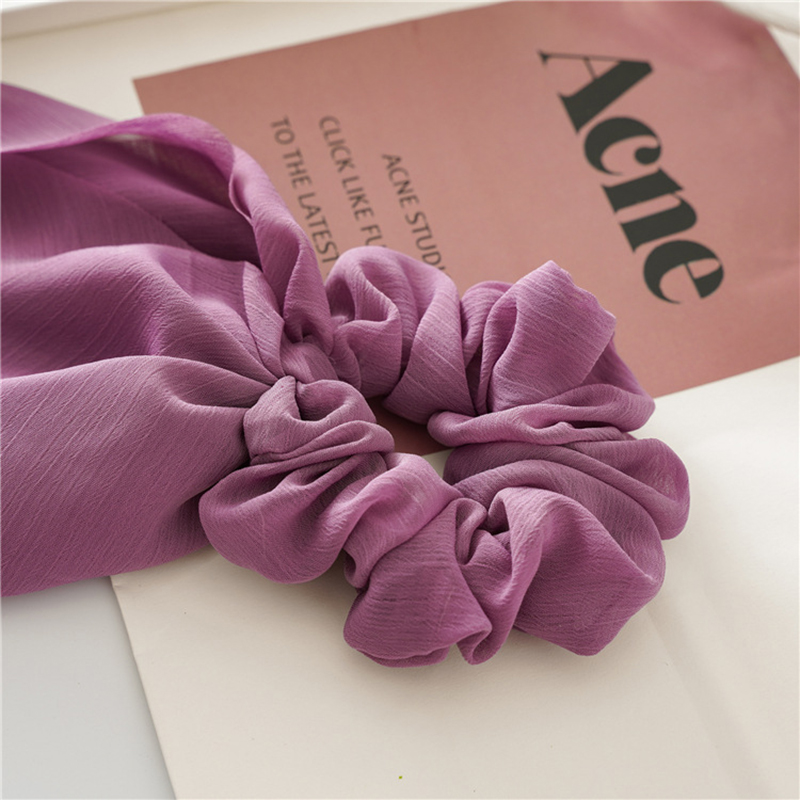 1Pc 패션 25cm 쉬폰 긴 리본 Scrunchies - Travel Accessories Holder 리뷰 및 가격