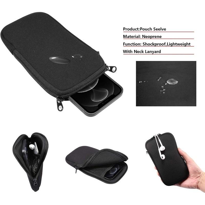 네오프렌 지퍼 휴대폰 가방 솔리드 컬러 충격 방지 휴대 - Travel Accessories Box 리뷰 및 가격
