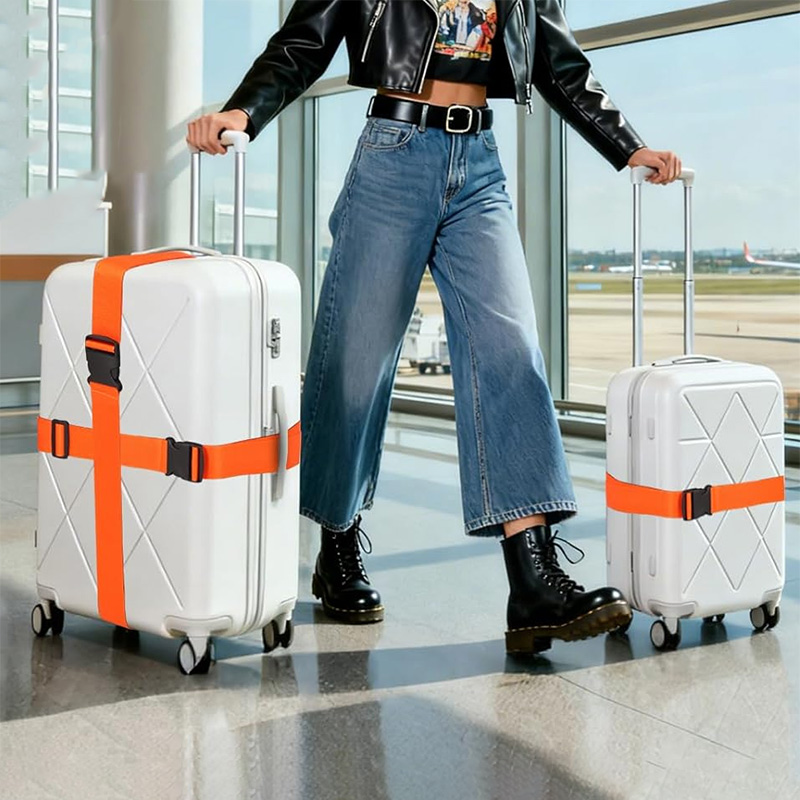 새로운 직선형 수하물 스트랩, 조절 가능한 버클이 있는 - Travel Accessories Luggage Straps 리뷰 및 가격