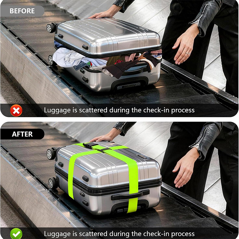 새로운 직선형 수하물 스트랩, 조절 가능한 버클이 있는 - Travel Accessories Luggage Straps 리뷰 및 가격
