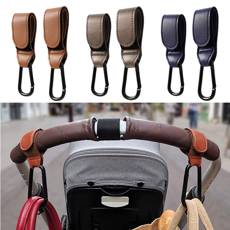 아기 유모차 후크 패션 PU 가죽 조정 가능한 유모차  - Travel Accessories For 1 Year Old 리뷰 및 가격