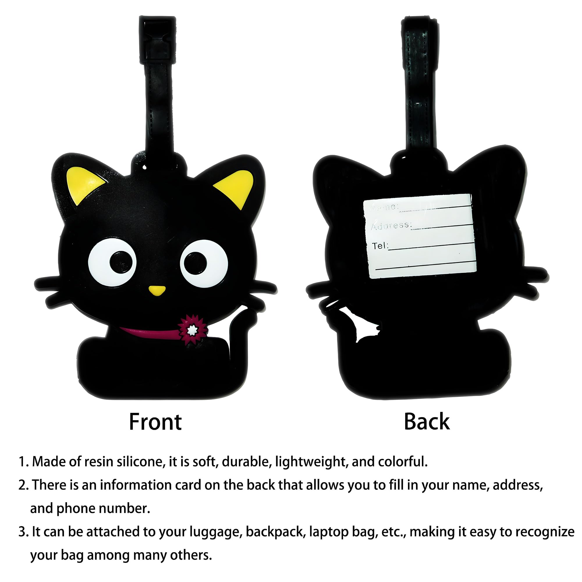 귀여운 동물 수하물 태그 여행용 고양이 강아지 똥 공룡 - Travel Accessories Holder 리뷰 및 가격