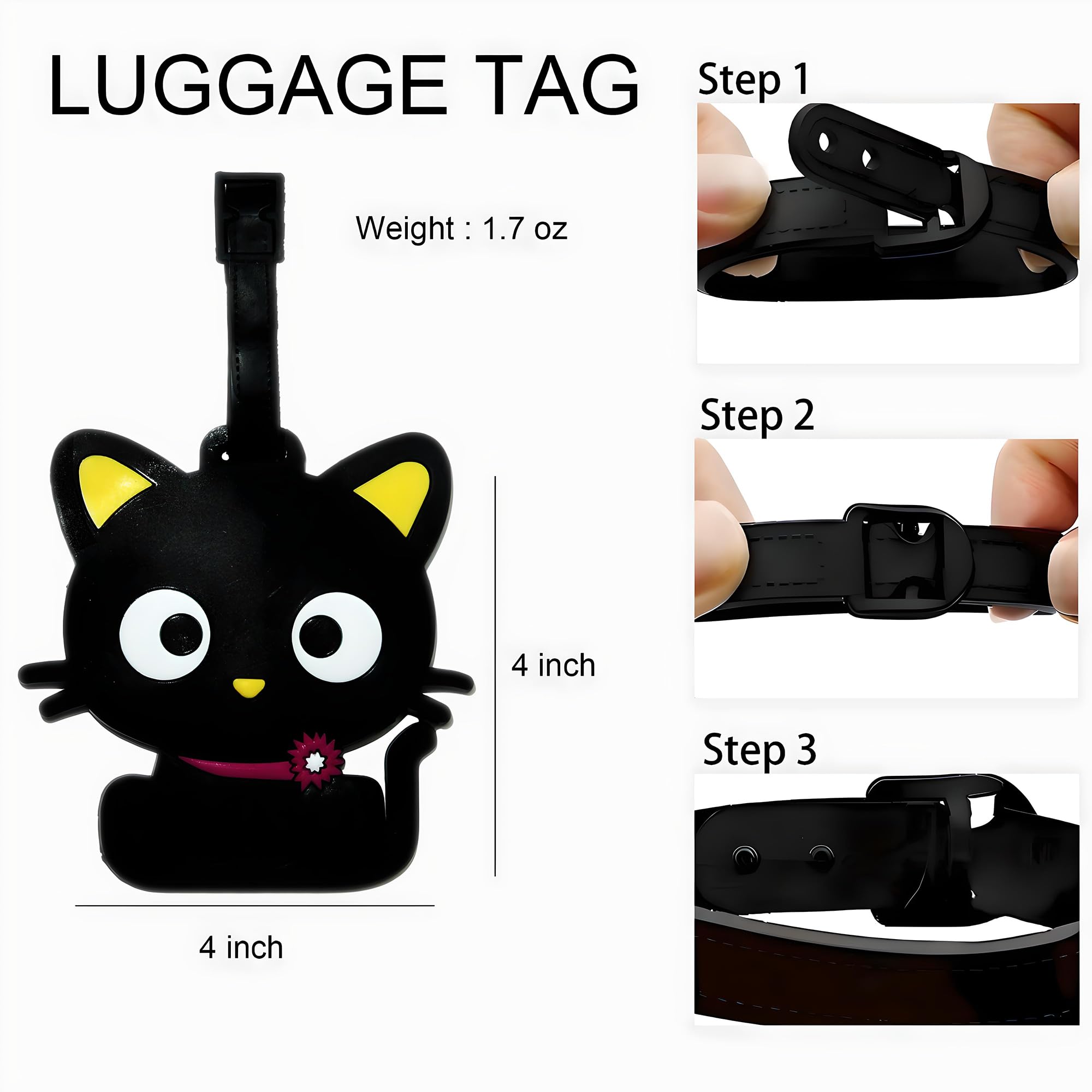 귀여운 동물 수하물 태그 여행용 고양이 강아지 똥 공룡 - Travel Accessories Holder 리뷰 및 가격