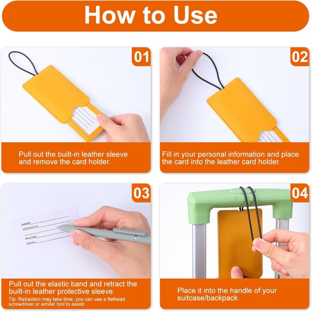 PU 가죽 풀아웃 러기지 태그 백팩 액세서리 부드러운  - Travel Accessories Luggage Straps 리뷰 및 가격