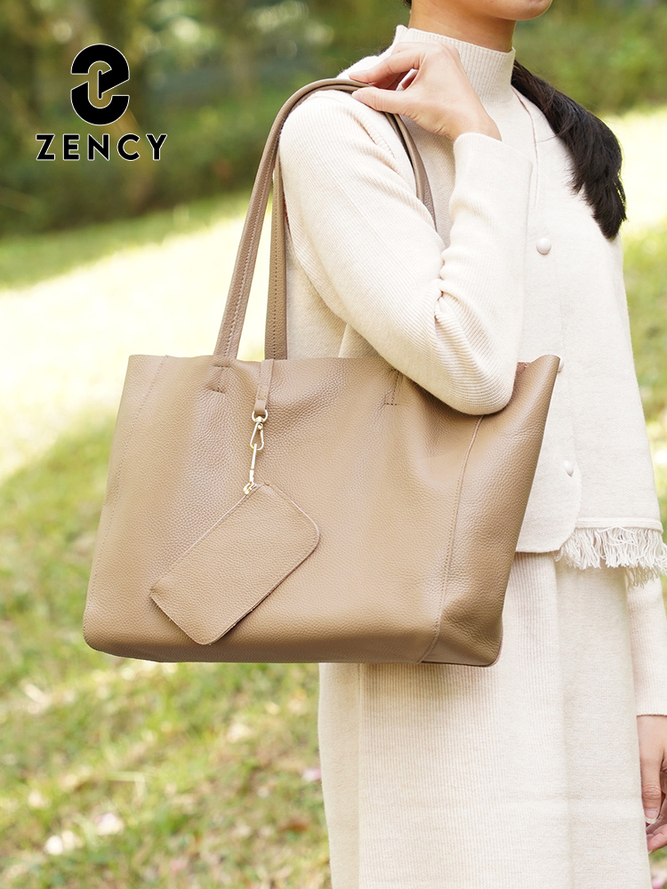 Zency 정품 가죽 대형 토트 백 비치 핸드백 럭셔리 - Travel Accessories Luxury 리뷰 및 가격
