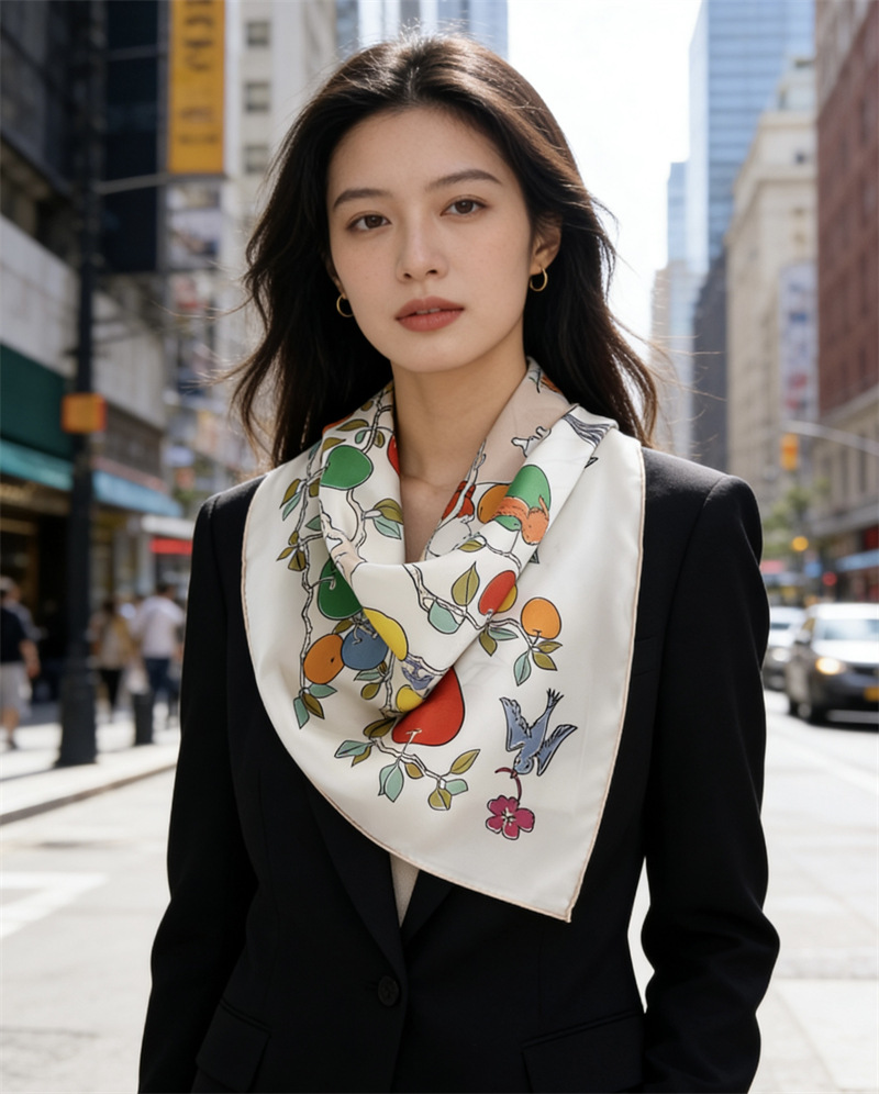 AB 페이스 프린트 실크 스카프 18MM 여성용 핸드롤 - Travel Accessories Designer 리뷰 및 가격