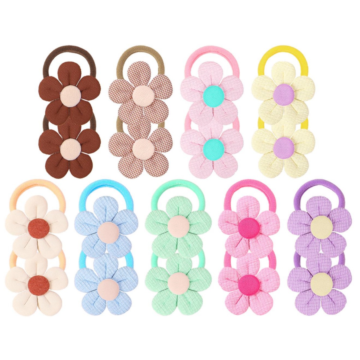 18pcs 해바라기 헤어 넥타이 어린이 소녀 헤어 밴드 - Travel Accessories Holder 리뷰 및 가격