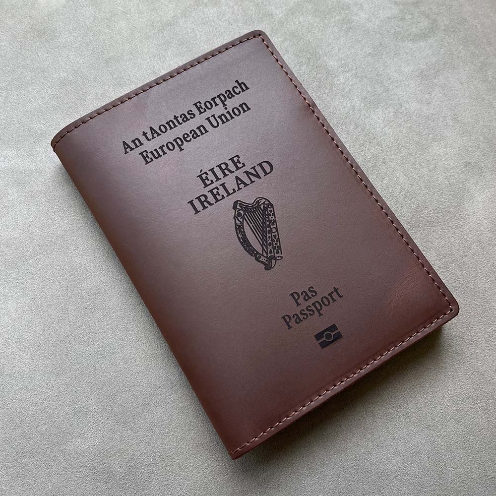 맞춤형 가죽 아일랜드 여권 커버, 빈티지 정품 가죽 아 - Travel Accessories Ireland 리뷰 및 가격