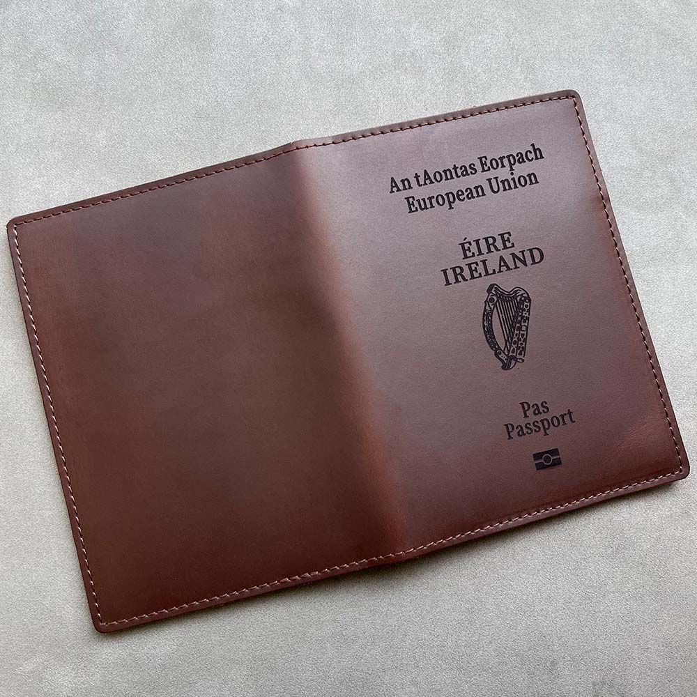 맞춤형 가죽 아일랜드 여권 커버, 빈티지 정품 가죽 아 - Travel Accessories Ireland 리뷰 및 가격