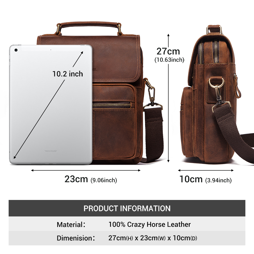 HUMERPAUL 정품 가죽 남성용 숄더 백 럭셔리 작 - Travel Accessories Luxury 리뷰 및 가격