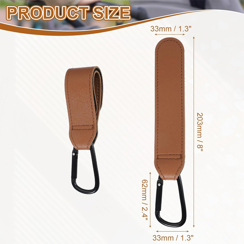 2개 가죽 카트 걸이 아기 유모차 걸이 PU 조절 가능 - Travel Accessories For 1 Year Old 리뷰 및 가격