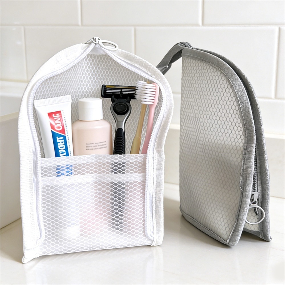 메쉬 세면도구 가방 통기성 속건 수직 칫솔 홀더 여행용 - Travel Accessories Holder 리뷰 및 가격