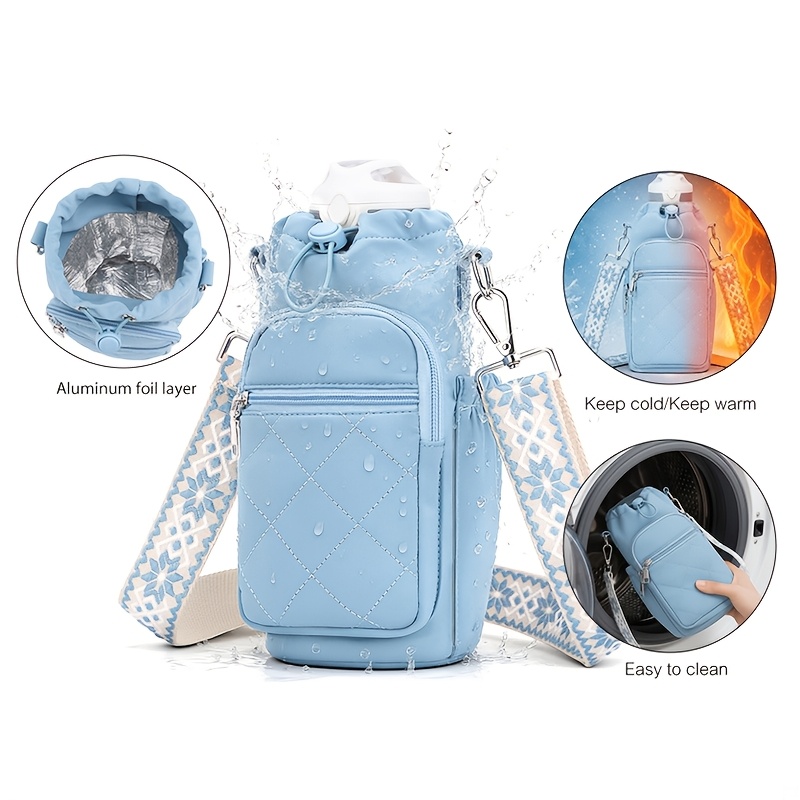크로스바디 보온 물병 홀더 가방, 조절 가능한 스트랩, - Travel Accessories Holder 리뷰 및 가격