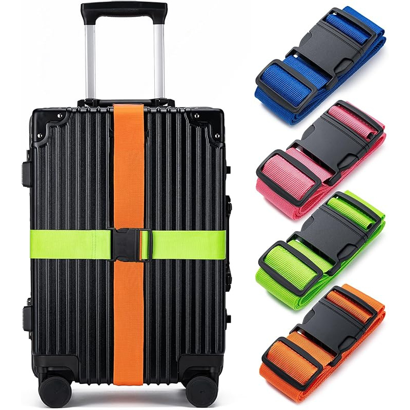 4개의 수하물 스트랩 세트, 수하물 고정 스트랩, 여행 - Travel Accessories Luggage Straps 리뷰 및 가격